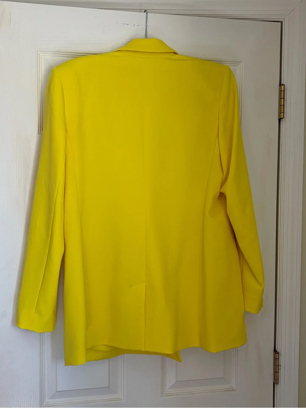 Express Bright Yellow Double-Breasted Blazer